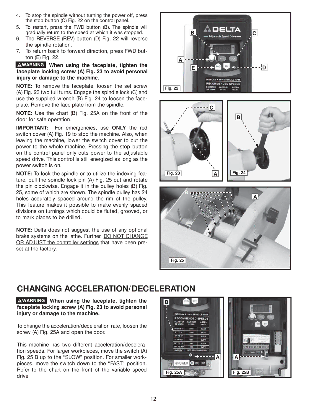 Diamond Systems 46-756 instruction manual Changing ACCELERATION/DECELERATION 