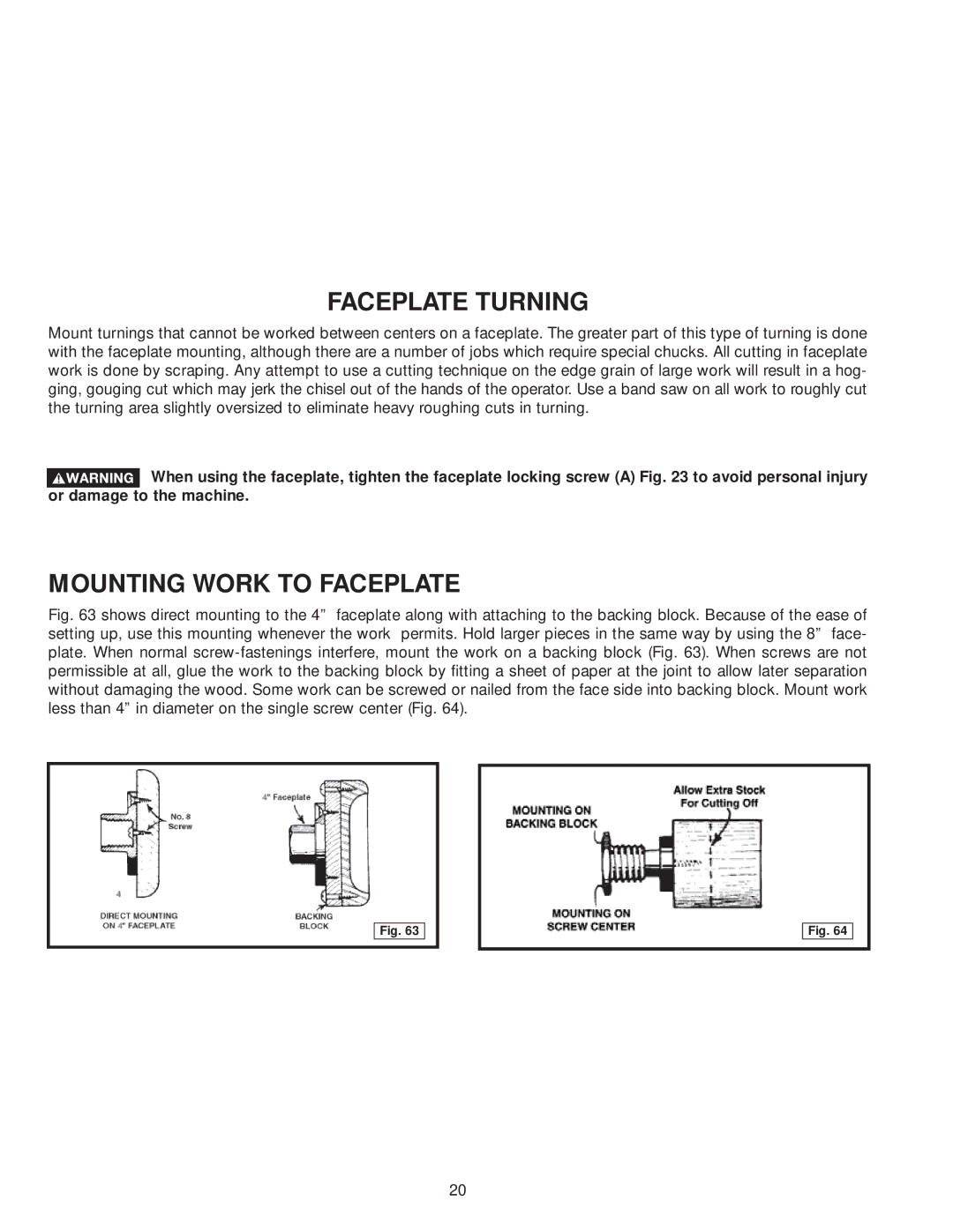 Diamond Systems 46-756 instruction manual Faceplate Turning, Mounting Work to Faceplate 