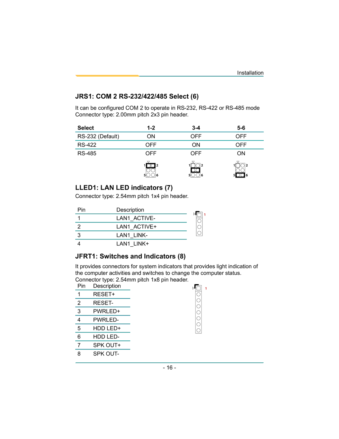 Diamond Systems LX800 PC/104 user manual Select 