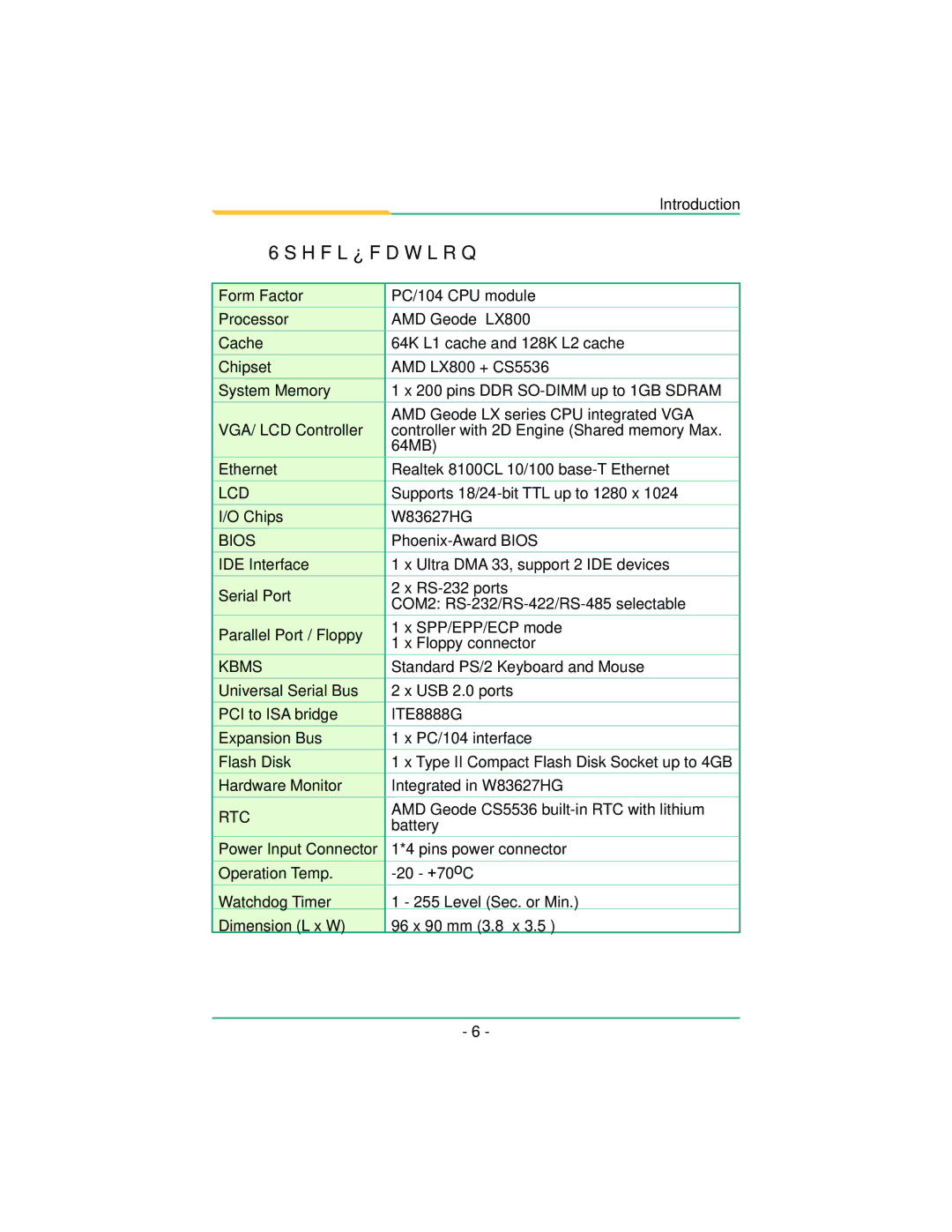 Diamond Systems LX800 PC/104 user manual  6S L¿ Wlrq, Bios 