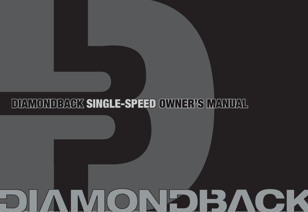 Diamondback 06.DB SS OM manual 