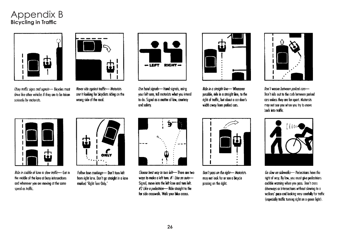 Diamondback 06.DB SS OM manual Appendix B, Bicycling in Traffi c 