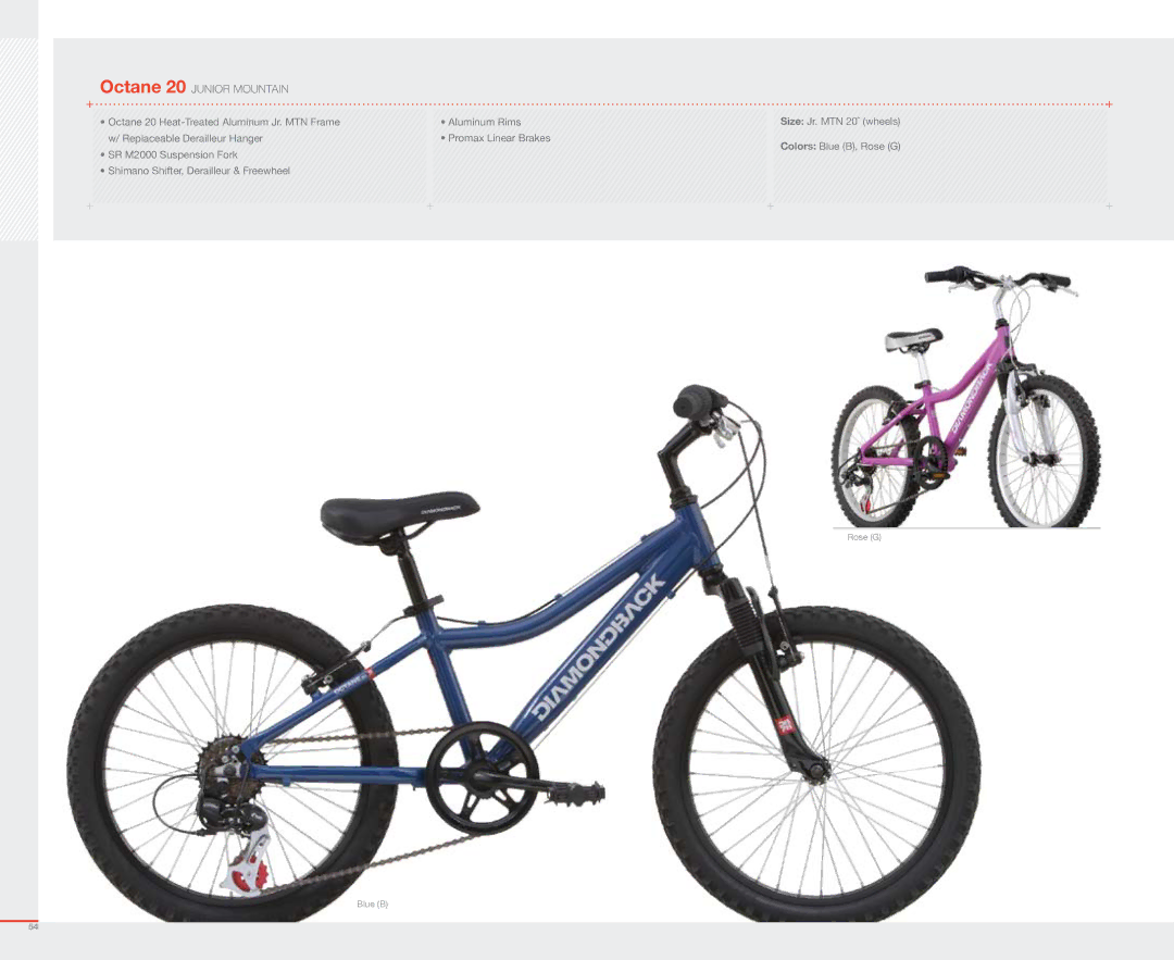 Diamondback 2007 manual Octane 20 Junior Mountain 