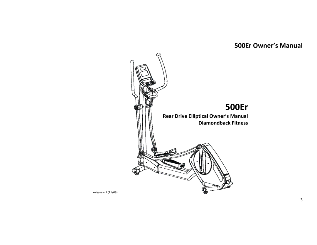 Diamondback 500ER manual 500Er 