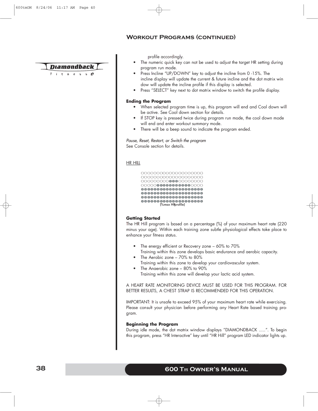 Diamondback 600 Tm manual HR Hill 