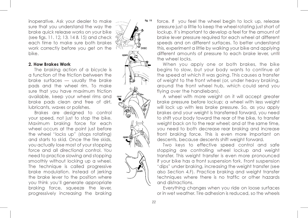 Diamondback 7th Edition manual How Brakes Work 