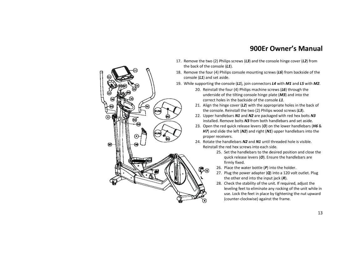 Diamondback 900ER manual 