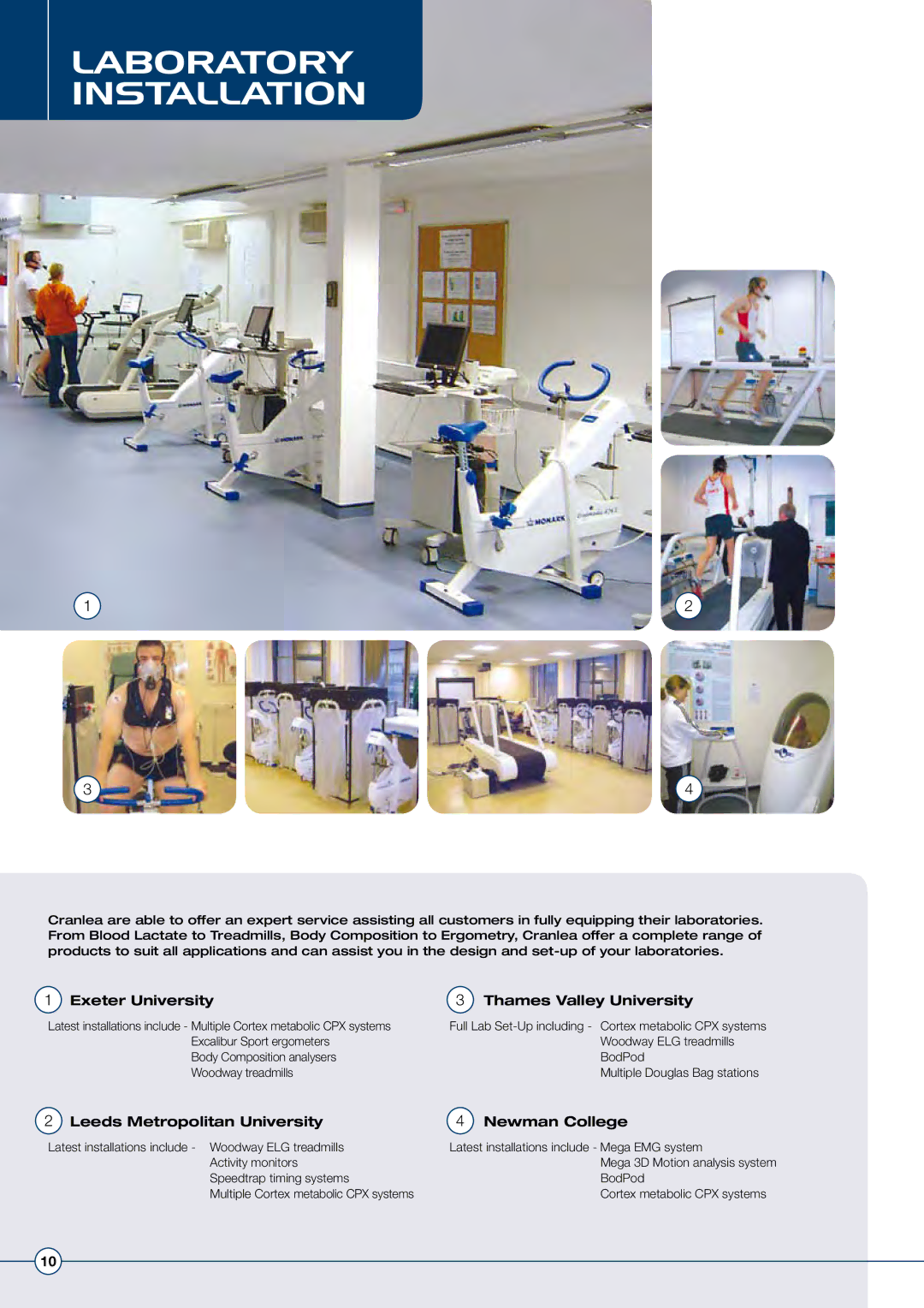 Diamondback Lode Valiant Treadmill manual Laboratory Installation, Exeter University Thames Valley University 