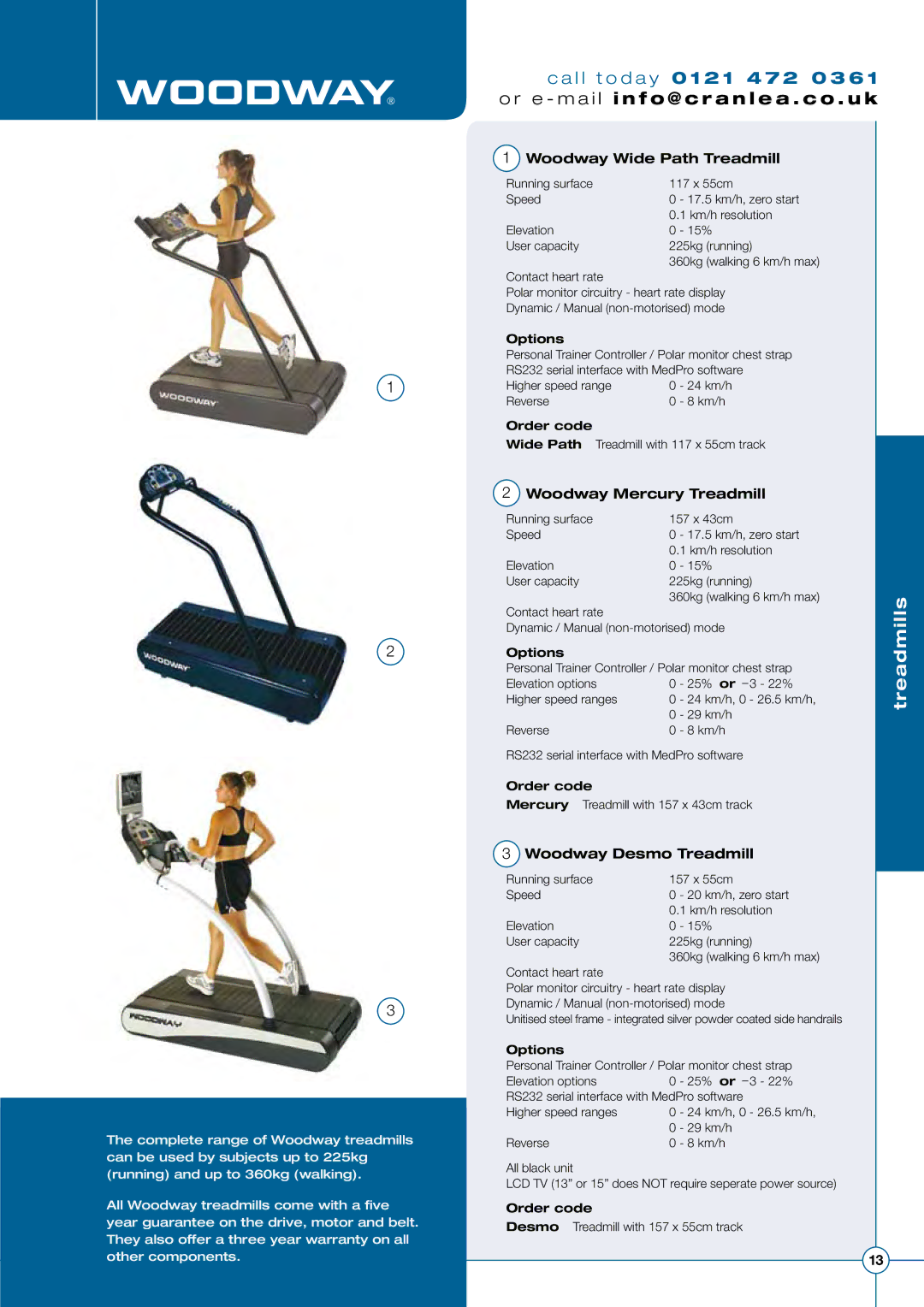 Diamondback Lode Valiant Treadmill manual Woodway Wide Path Treadmill, Woodway Mercury Treadmill, Woodway Desmo Treadmill 