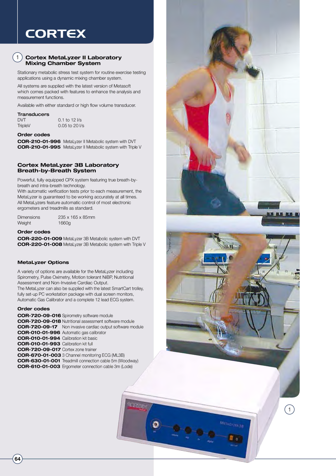 Diamondback Lode Valiant Treadmill manual Cortex MetaLyzer II Laboratory Mixing Chamber System, MetaLyzer Options 