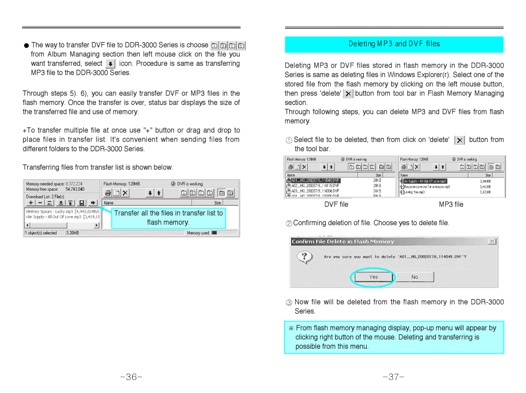 Diasonic Tech DDR-3256R, DDR-3128R, DDR-3032R, DDR-3064R user manual MP3 file 