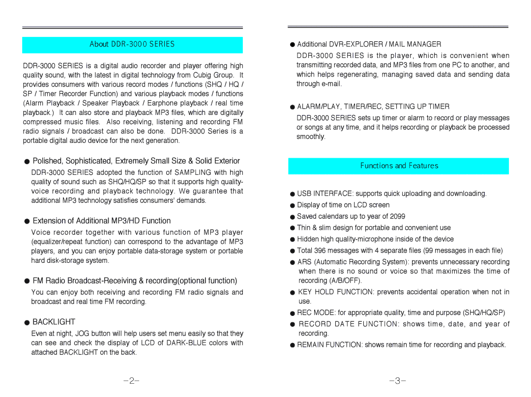 Diasonic Tech DDR-3128 Extension of Additional MP3/HD Function, FM Radio Broadcast-Receiving & recordingoptional function 