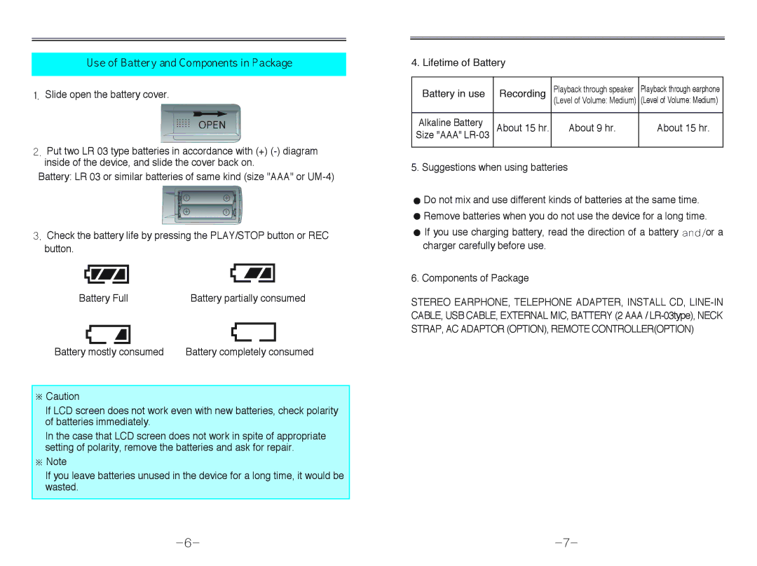 Diasonic Tech DDR-3032R, DDR-3256R, DDR-3128R, DDR-3064R user manual Battery mostly consumed 