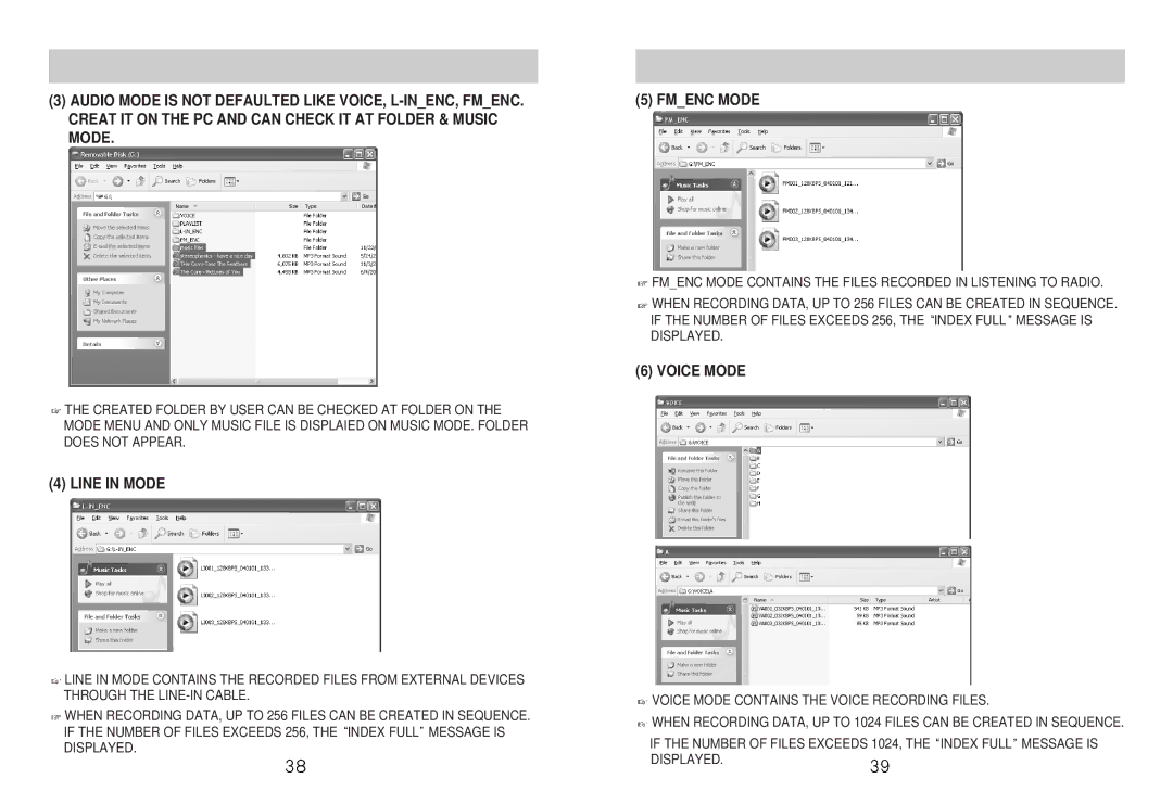 Diasonic Tech DDR-5100 instruction manual Line in Mode, Fmenc Mode 