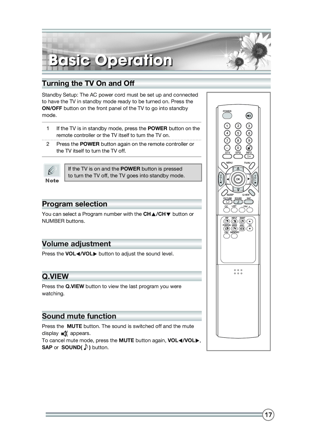 DiBoss LT-40T6MVH, LT-40H6MVH manual Basic Operation, View 