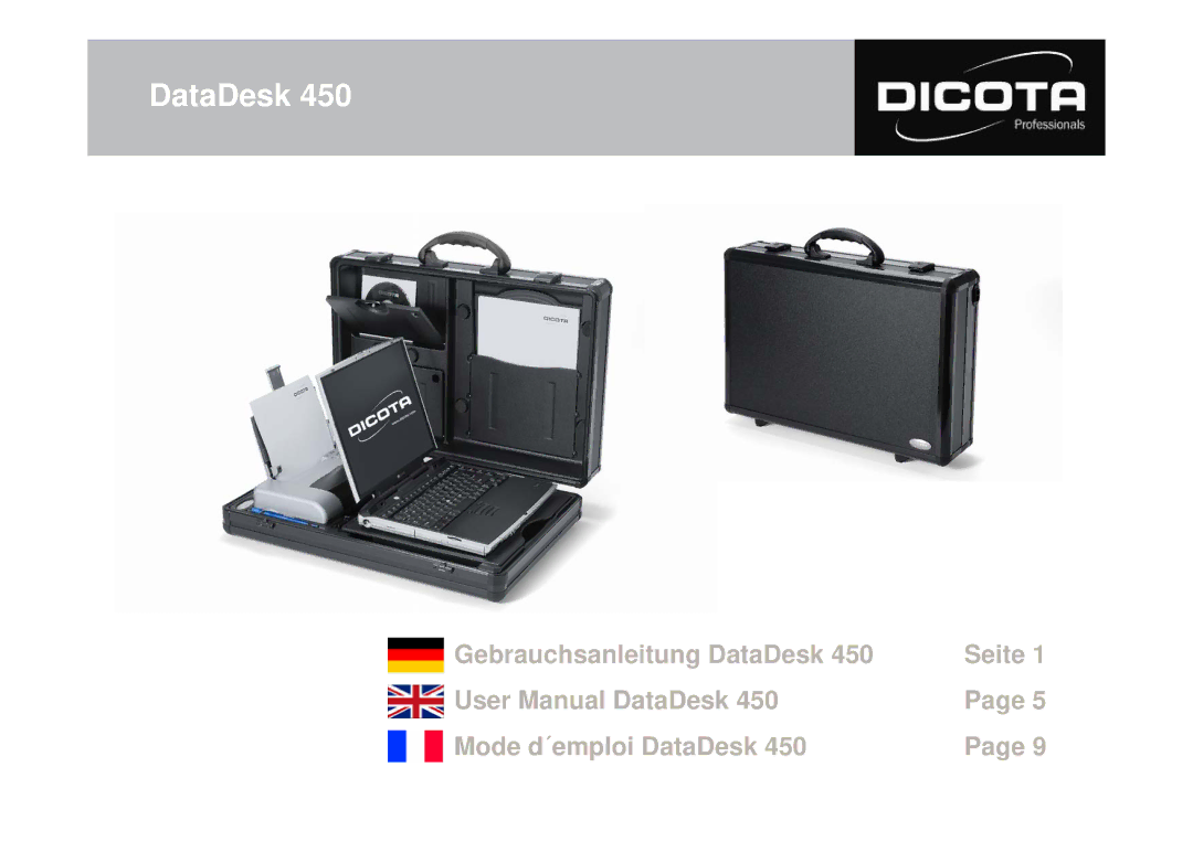 Dicota 450 user manual DataDesk 