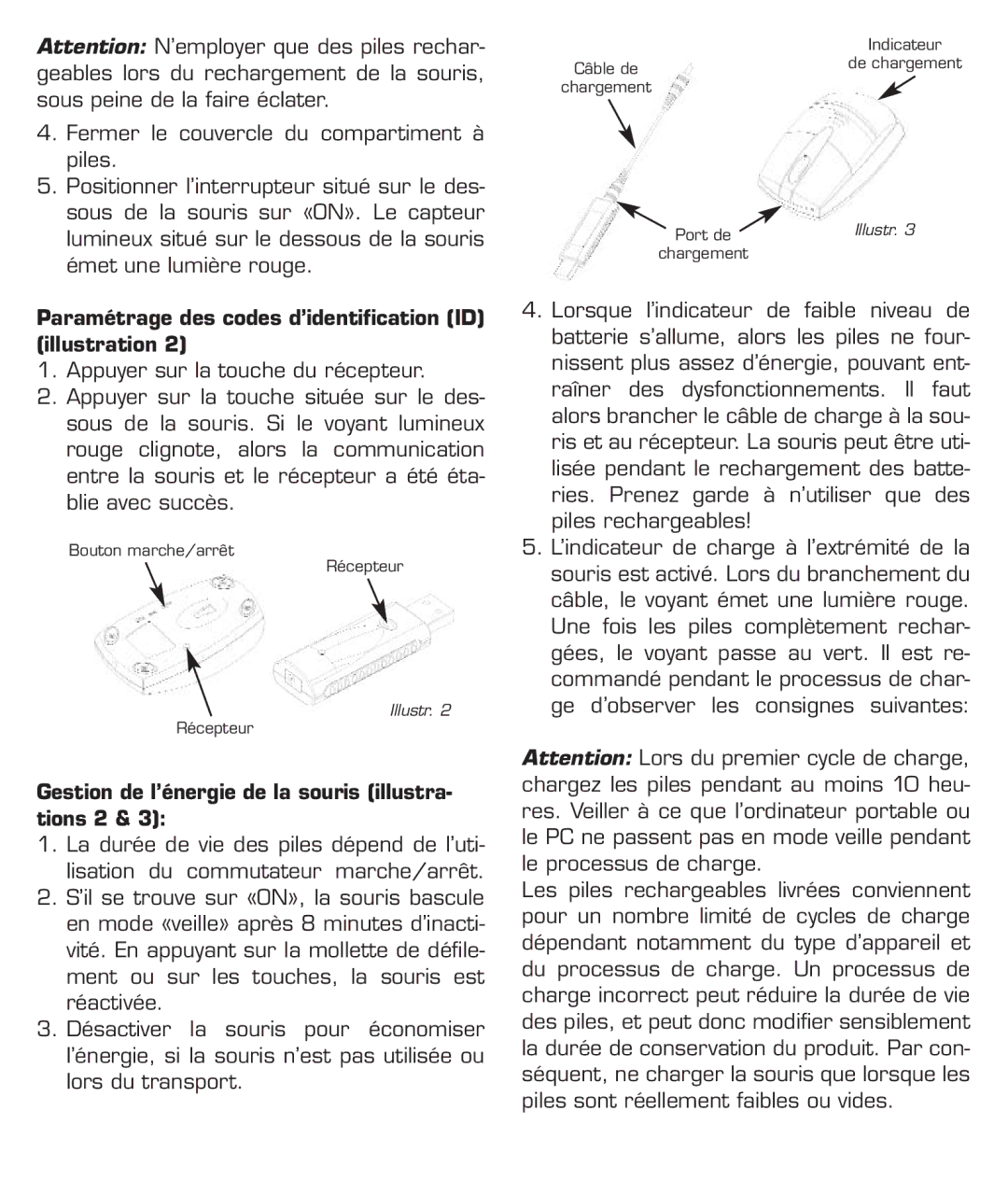 Dicota Optical Mouse manual Paramétrage des codes d’identification ID illustration 