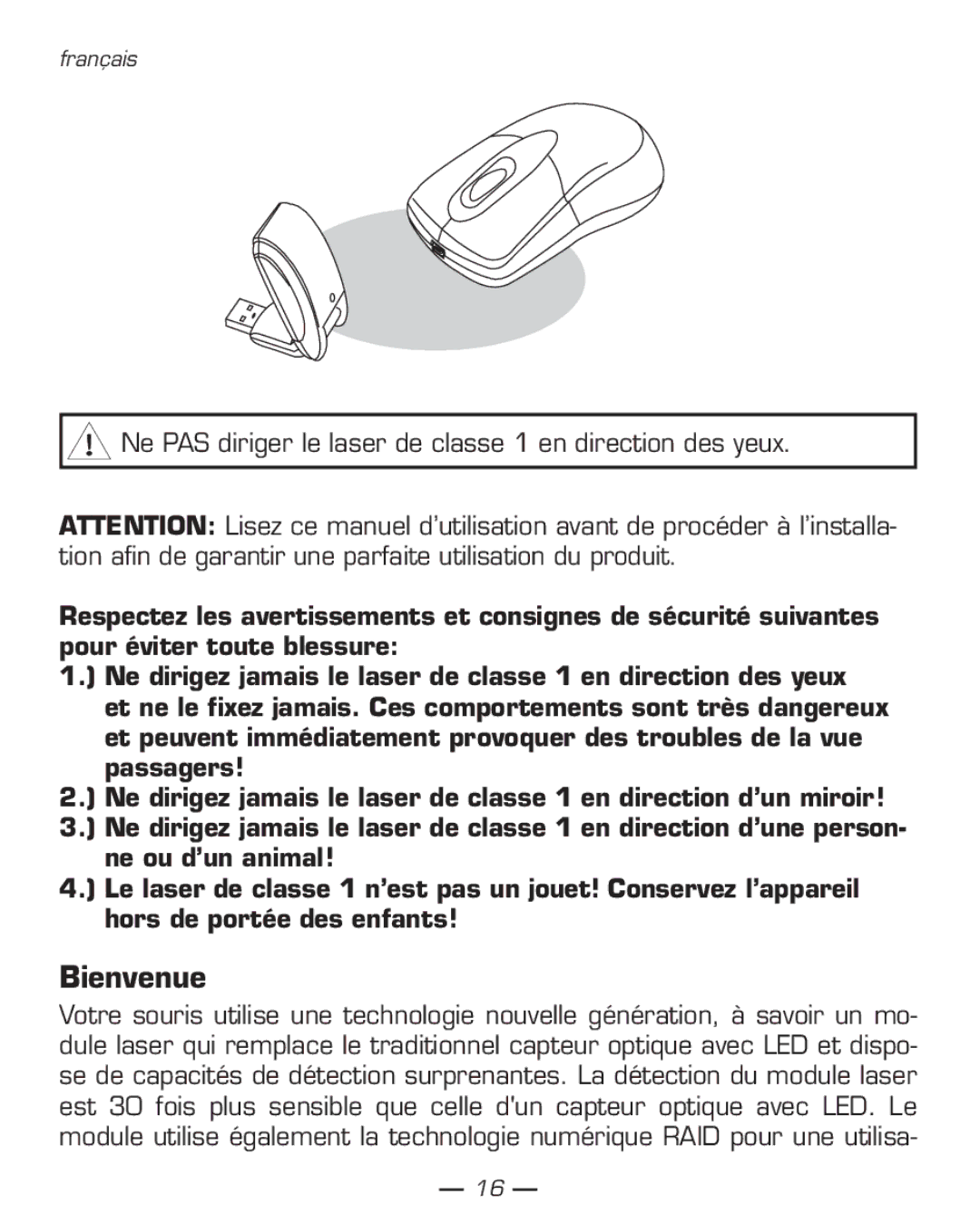 Dicota Phasor manual Bienvenue 