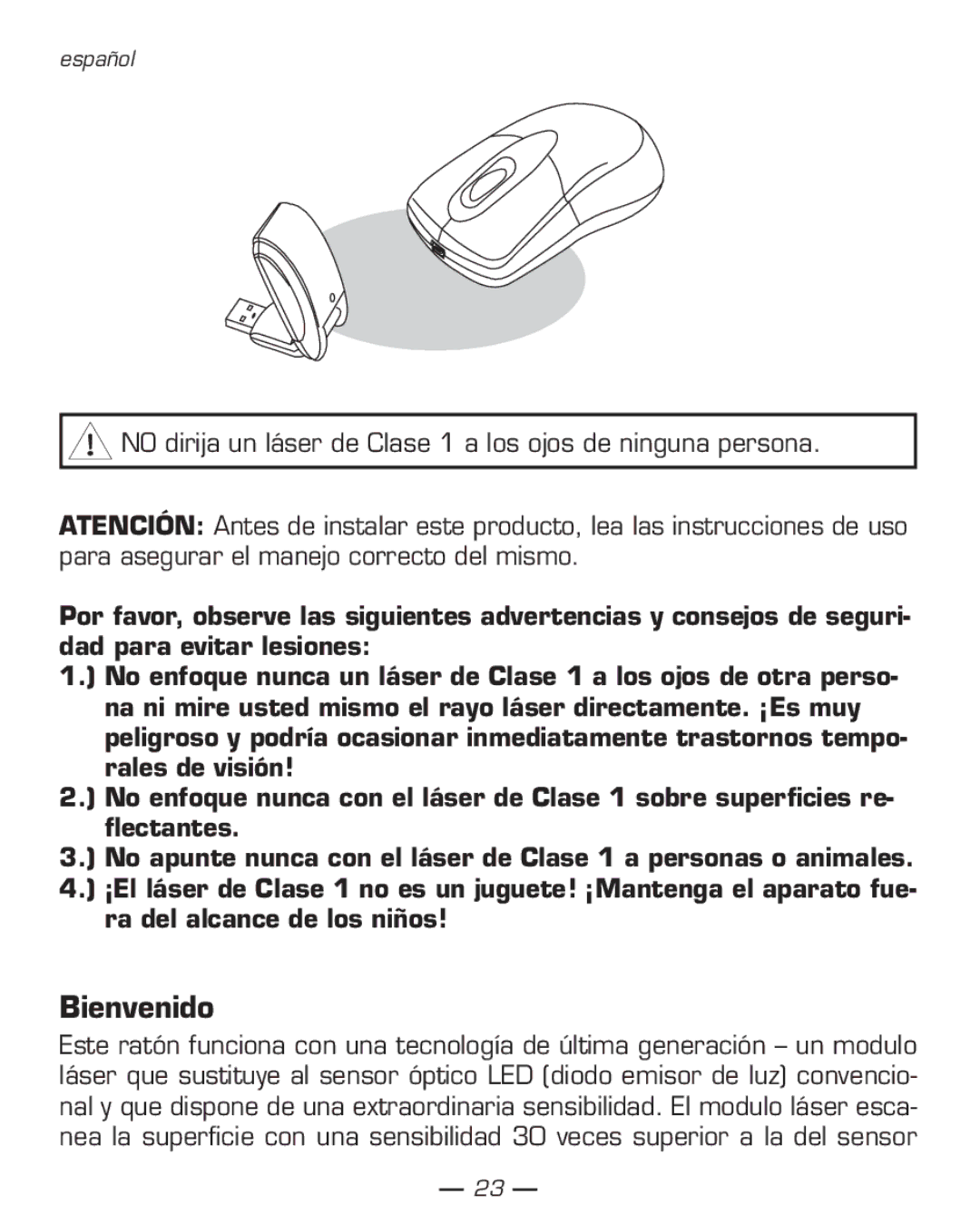 Dicota Phasor manual Bienvenido 