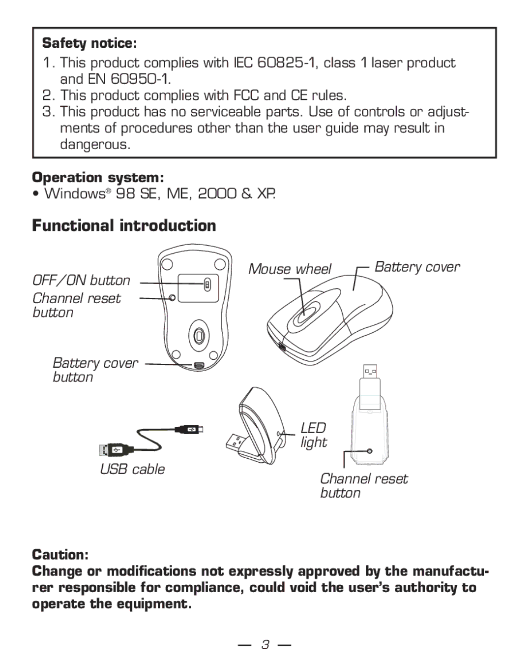 Dicota Phasor manual Functional introduction, Safety notice, Operation system 