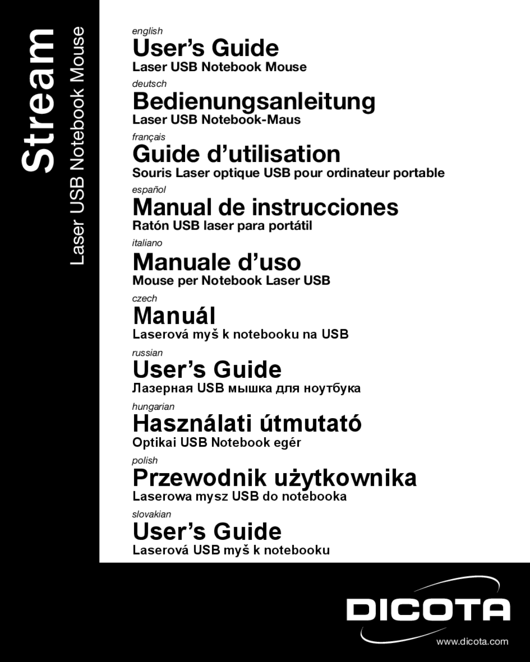 Dicota Stream manual 