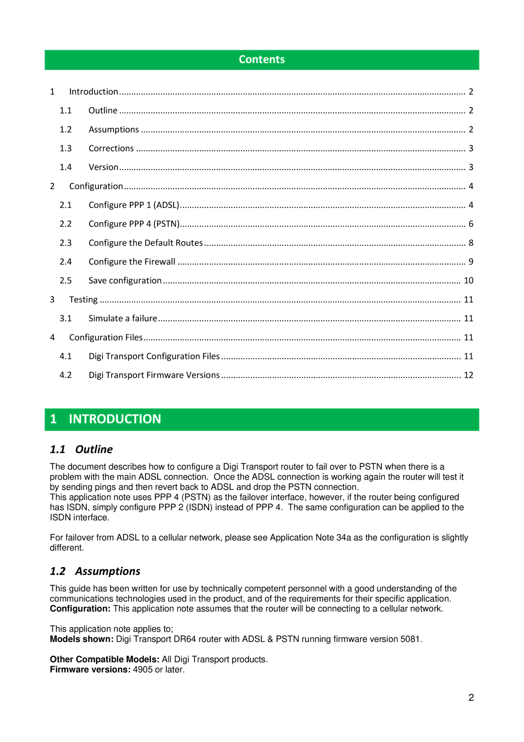 Digi 34 manual Introduction, Outline, Assumptions 