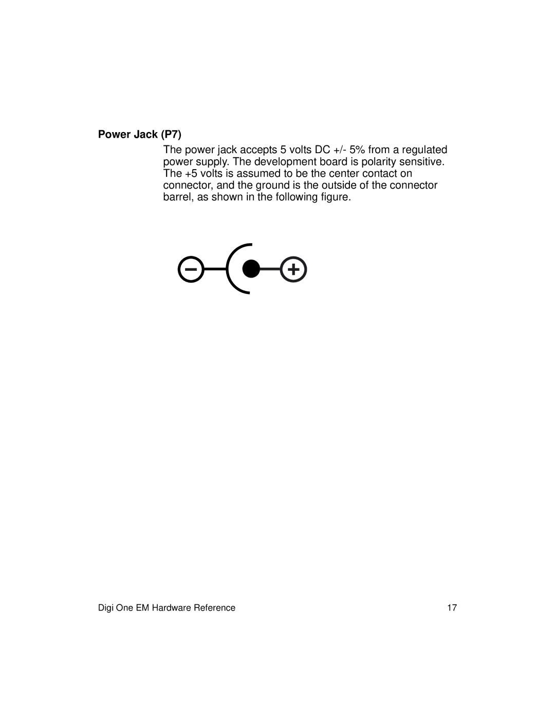 Digi 90000278_B manual Power Jack P7 