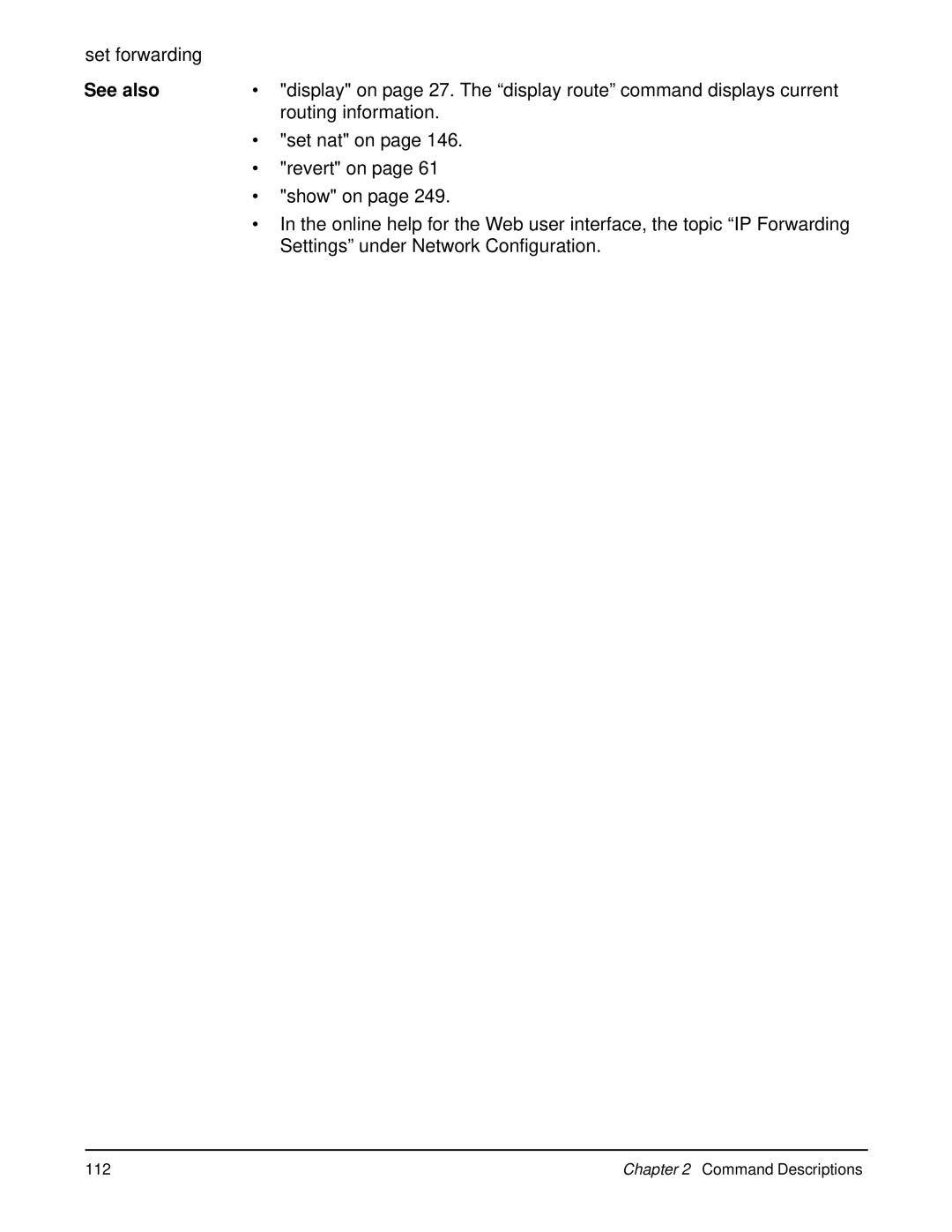 Digi 90000566_H manual Routing information, Set nat on, Settings under Network Configuration 