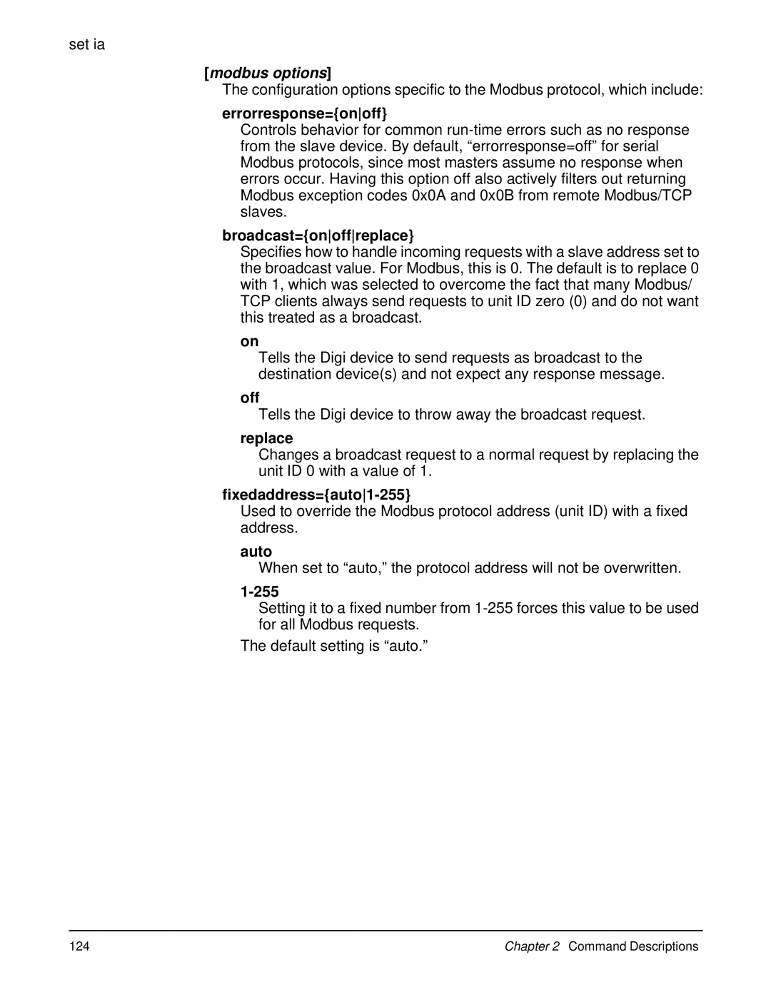 Digi 90000566_H manual Modbus options 