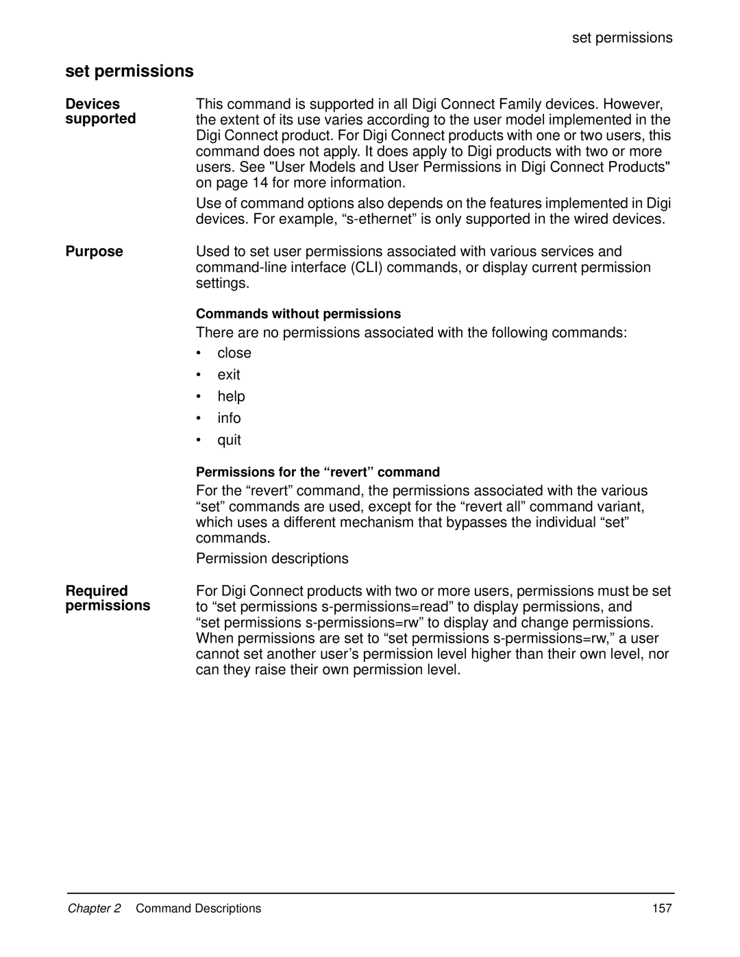 Digi 90000566_H manual Set permissions, On page 14 for more information, Help, Permission descriptions 