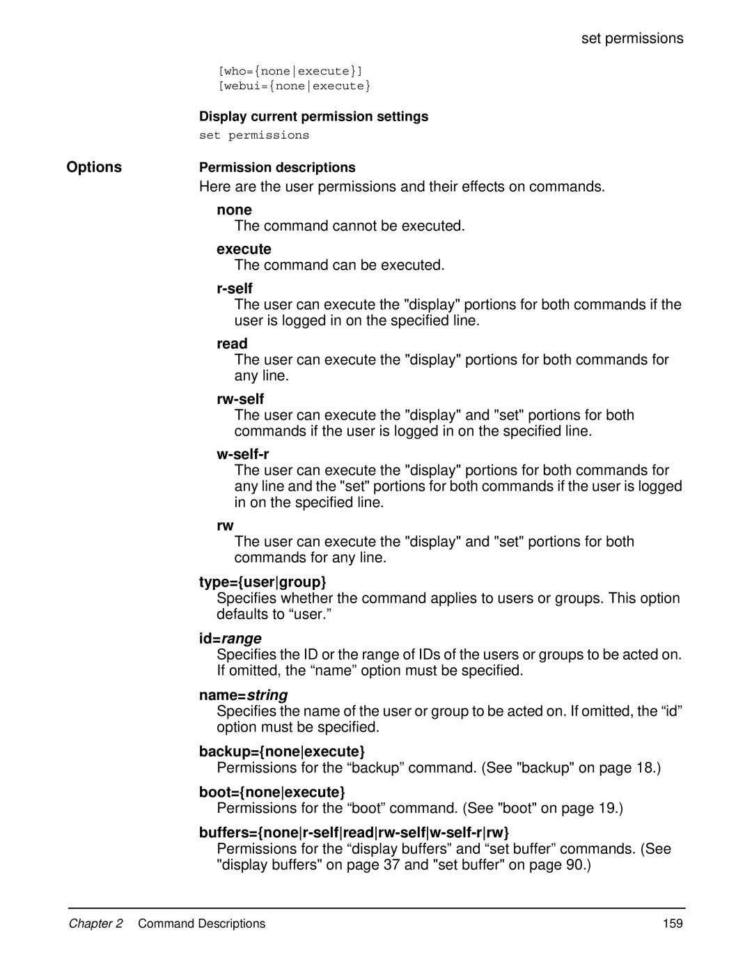 Digi 90000566_H manual Execute, Read, Rw-self, Self-r, Type=usergroup, Backup=noneexecute, Boot=noneexecute 