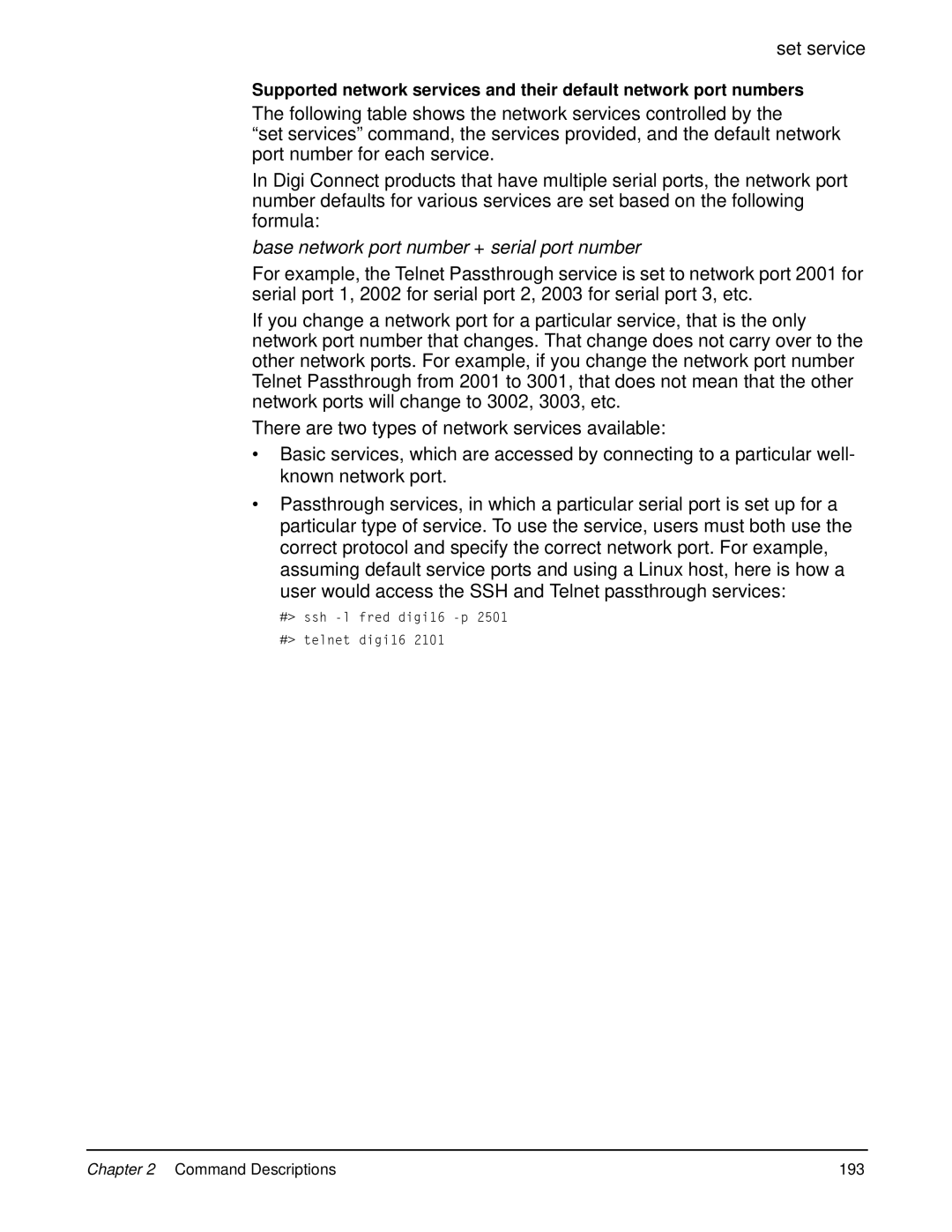 Digi 90000566_H manual Base network port number + serial port number 