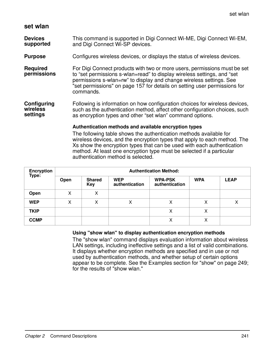 Digi 90000566_H manual Set wlan, Configuring, Settings 