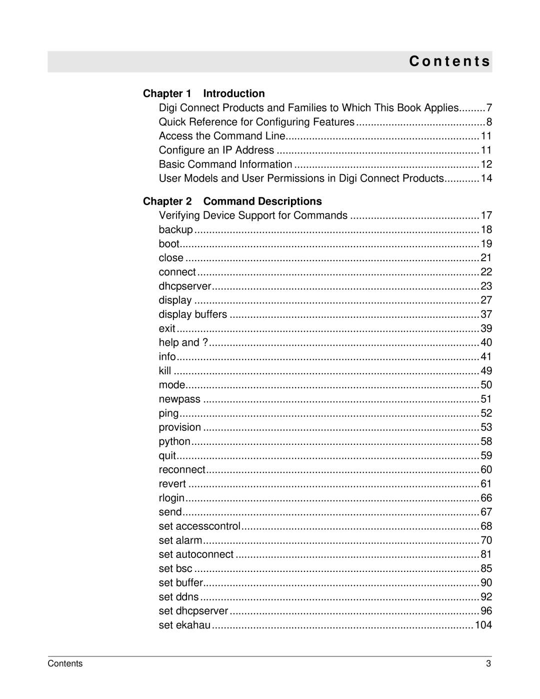 Digi 90000566_H manual Chapter Introduction, Chapter Command Descriptions 