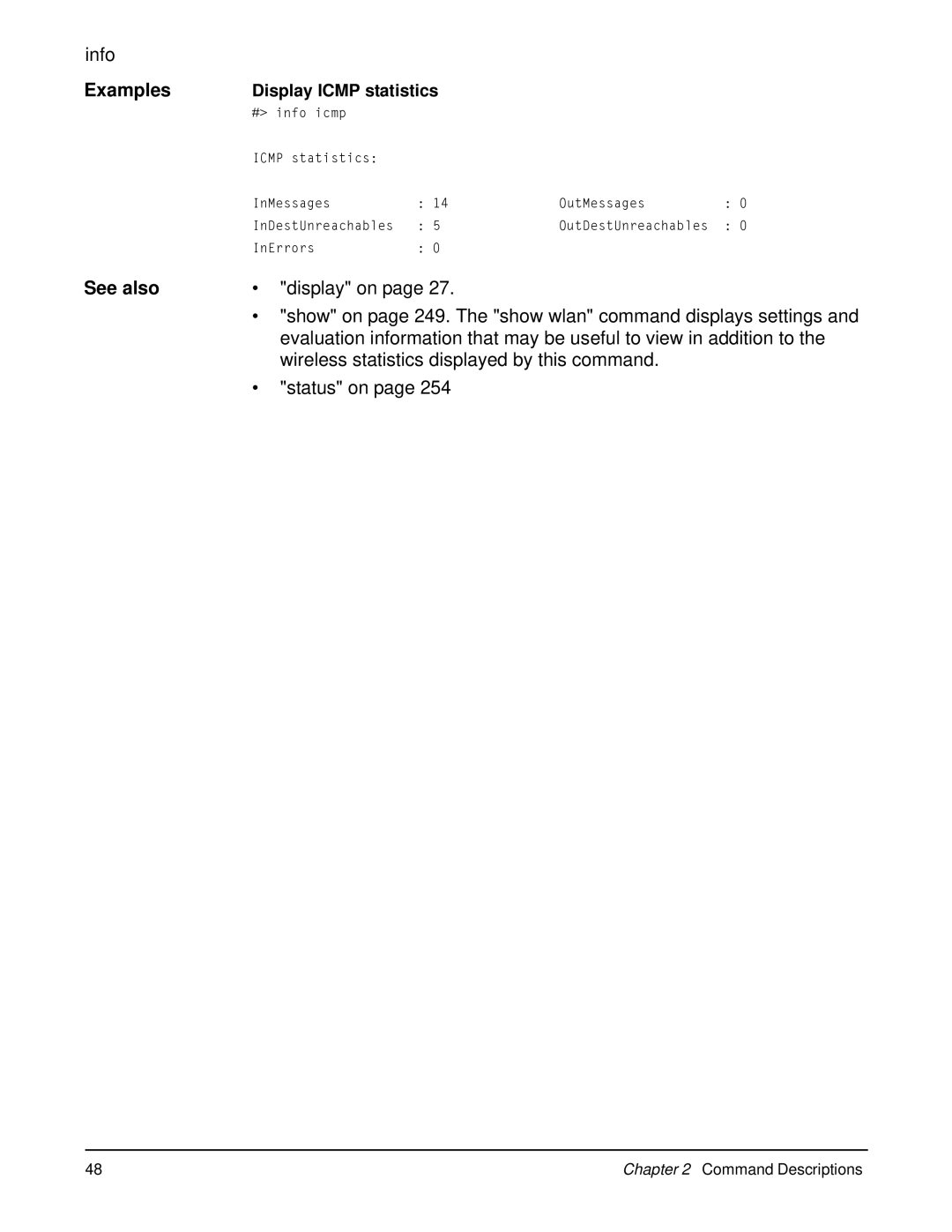 Digi 90000566_H manual Examples, Display Icmp statistics 