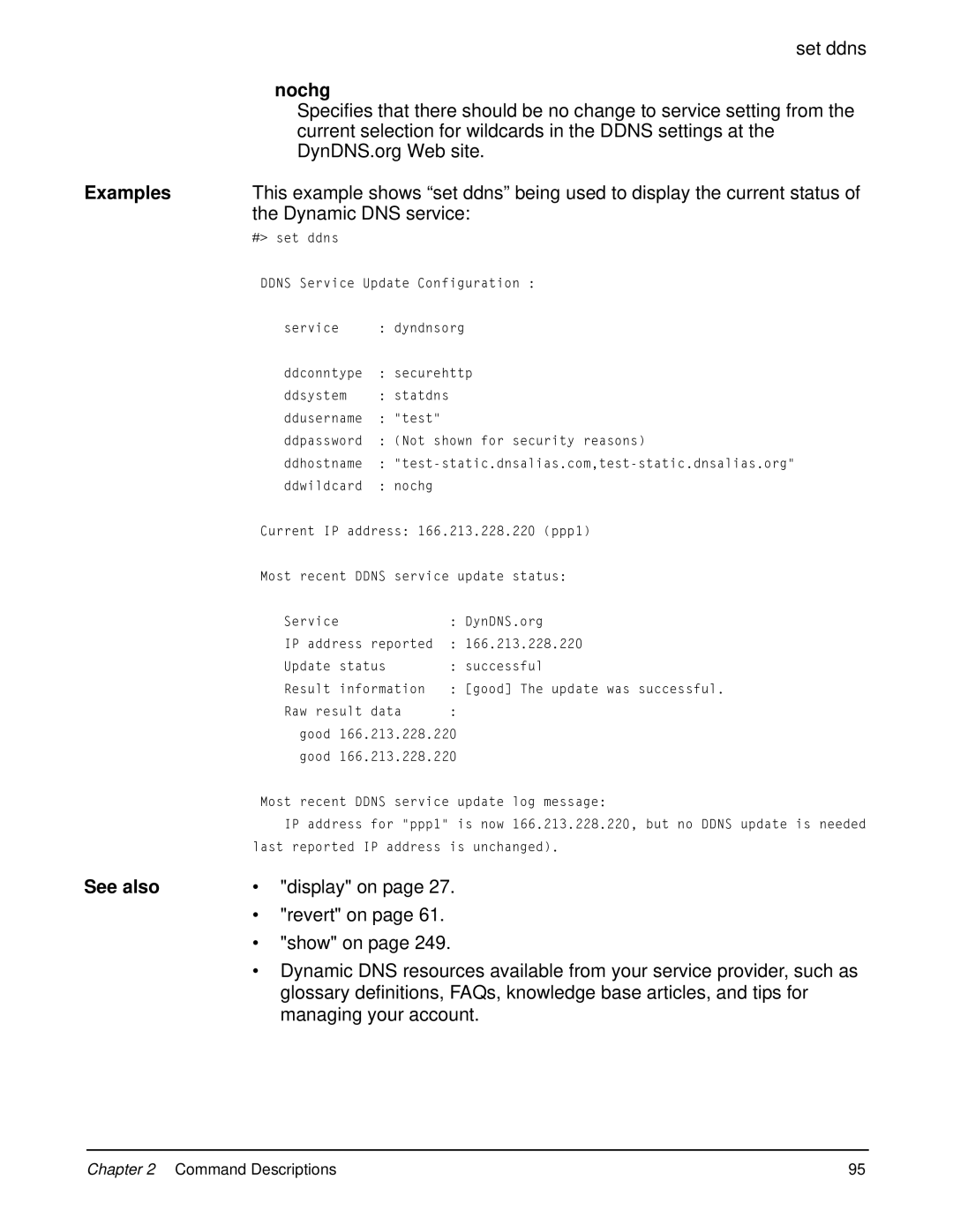 Digi 90000566_H manual Nochg, Dynamic DNS service, Display on 