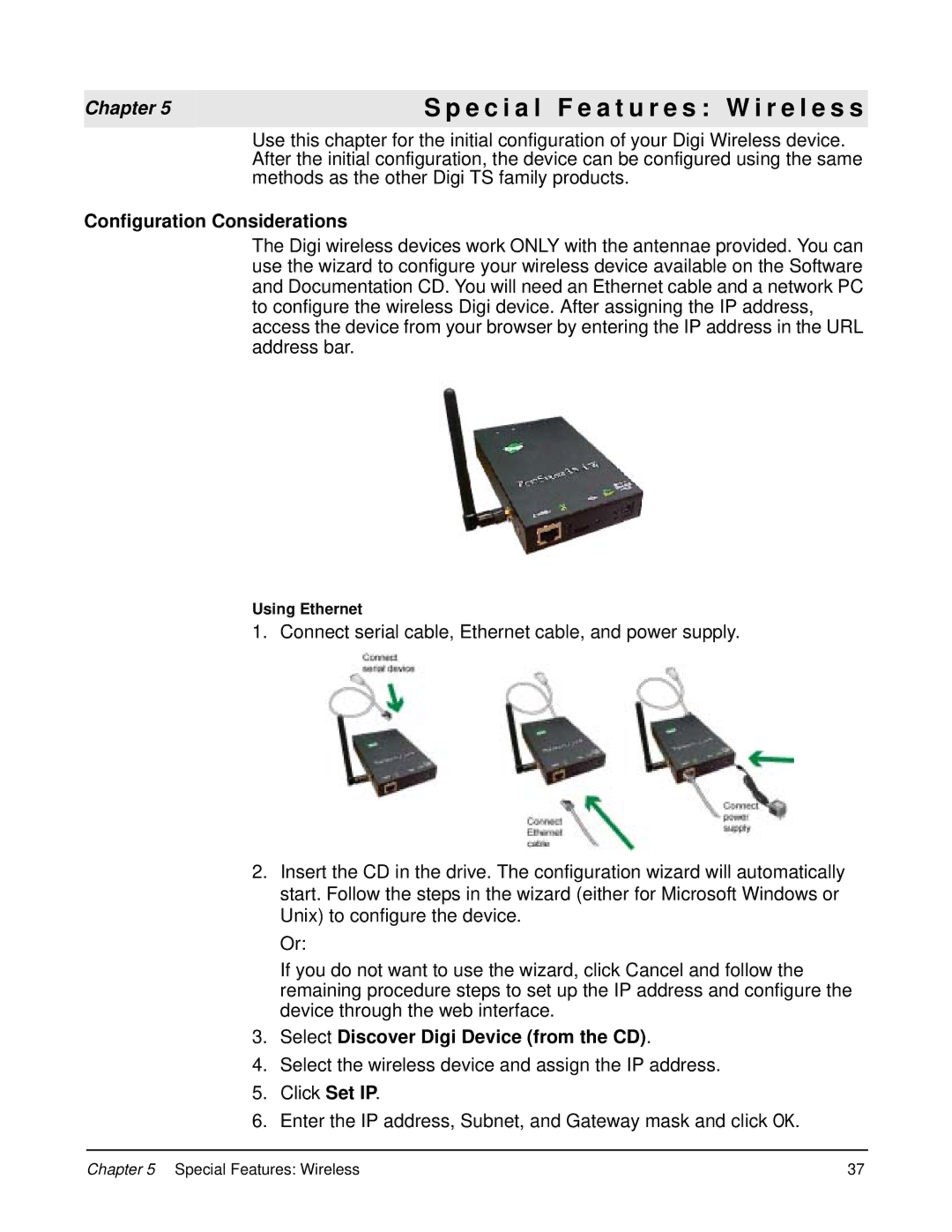 Digi 90000583_A manual Configuration Considerations, Select Discover Digi Device from the CD 