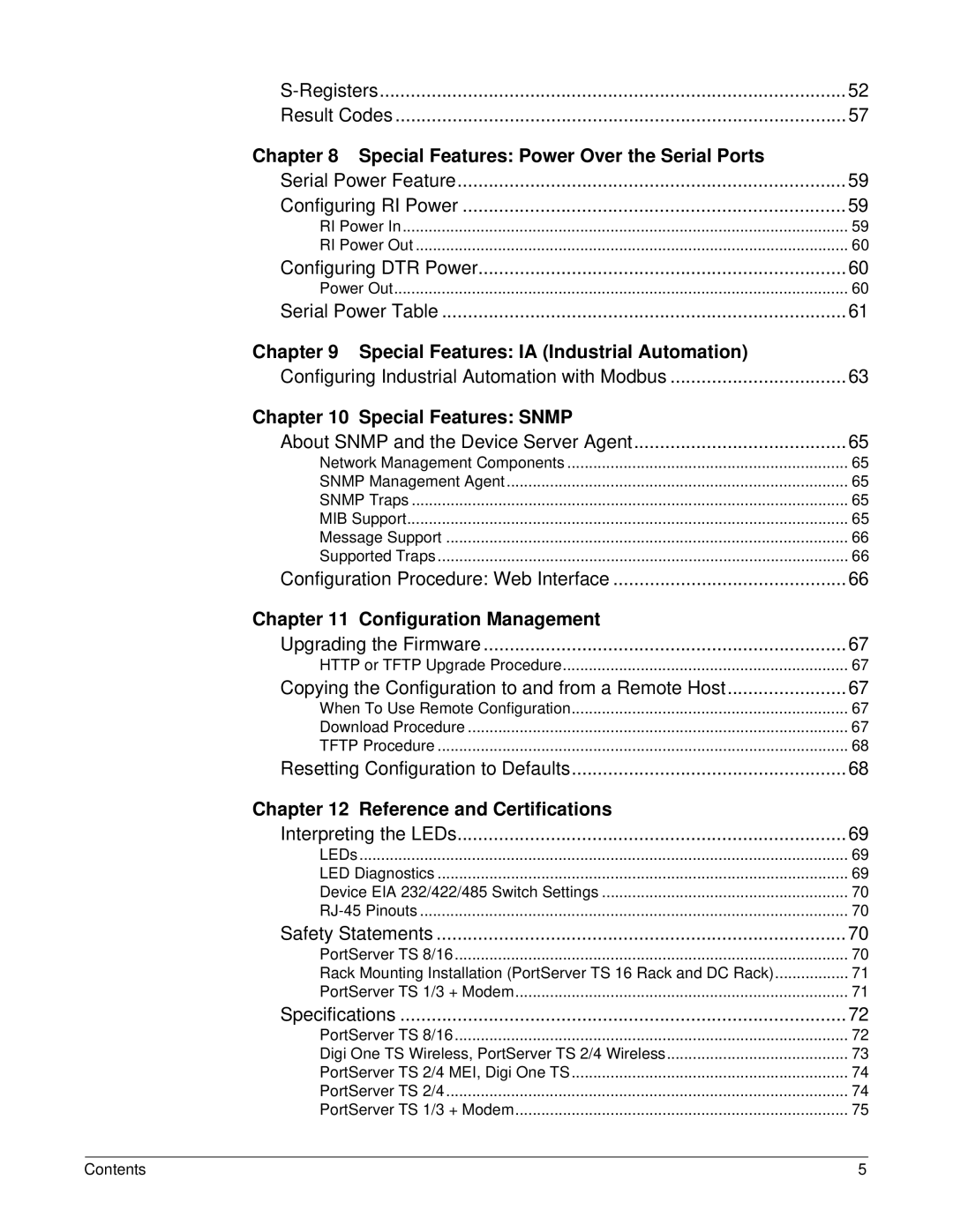 Digi 90000583_A manual Special Features Power Over the Serial Ports, Special Features IA Industrial Automation 