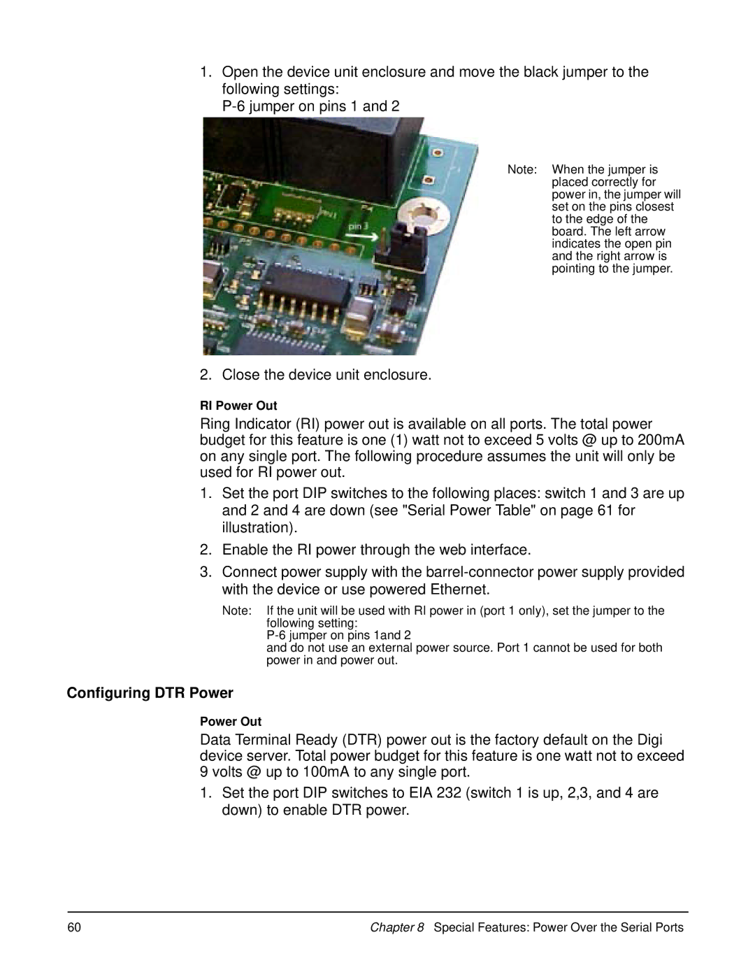 Digi 90000583_A manual Configuring DTR Power 