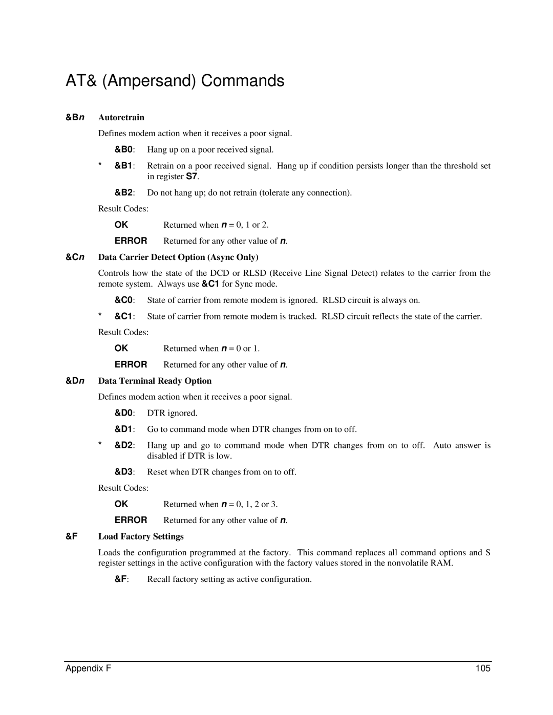 Digi 90031300 manual Bn Autoretrain, Cn Data Carrier Detect Option Async Only, Dn Data Terminal Ready Option 