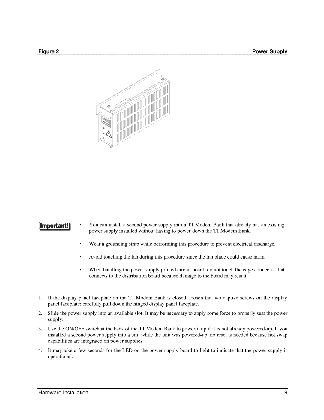 Digi 90031300 manual Power Supply 