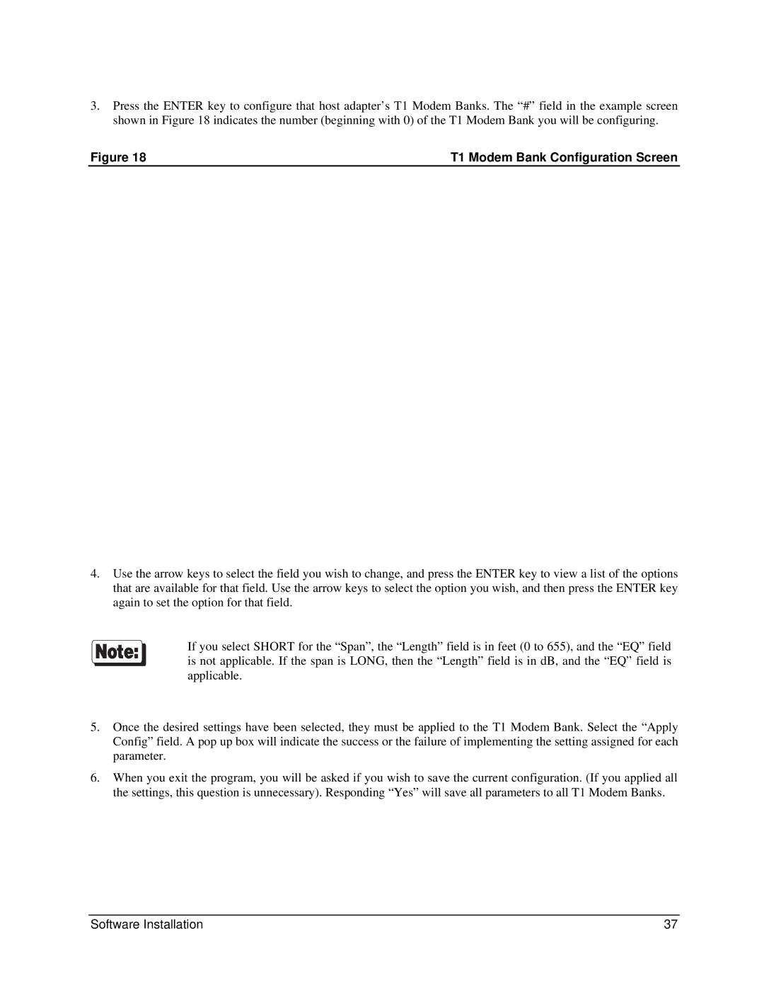 Digi 90031300 manual T1 Modem Bank Configuration Screen 