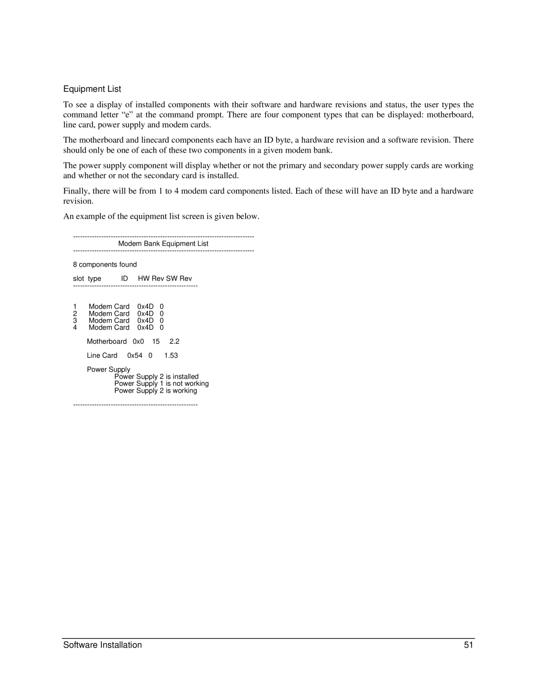 Digi 90031300 manual Equipment List 