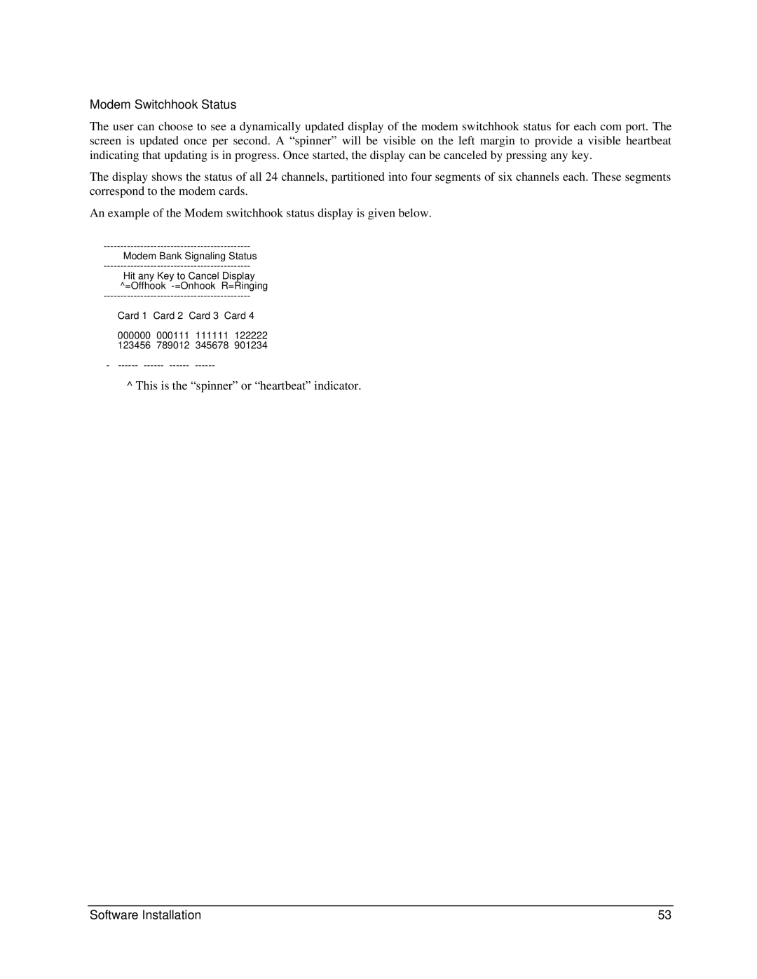 Digi 90031300 manual Modem Switchhook Status 