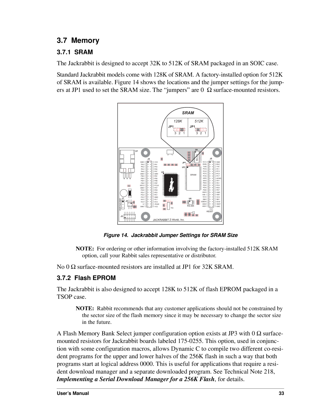 Digi BL1800 user manual Memory, Sram, Flash Eprom 