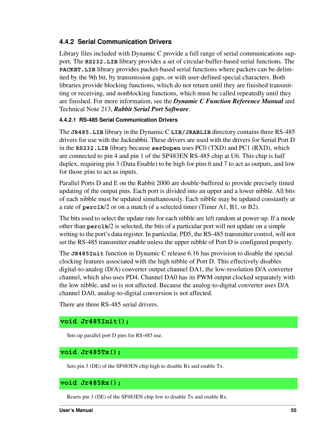 Digi BL1800 user manual Serial Communication Drivers 