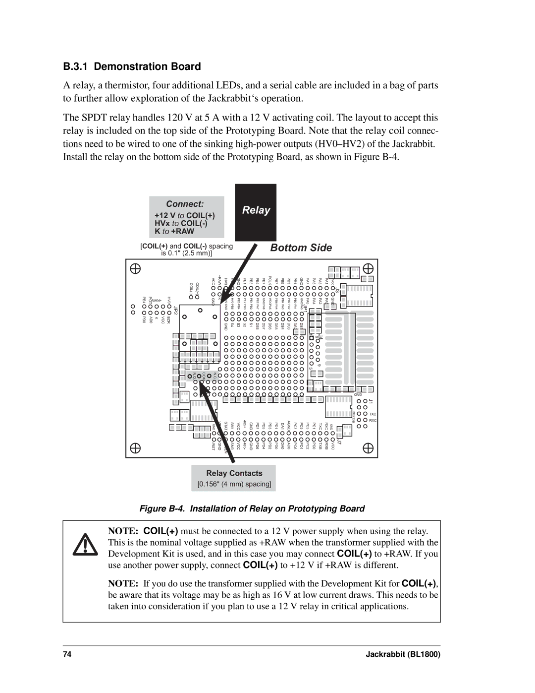 Digi BL1800 user manual Demonstration Board, Relay 