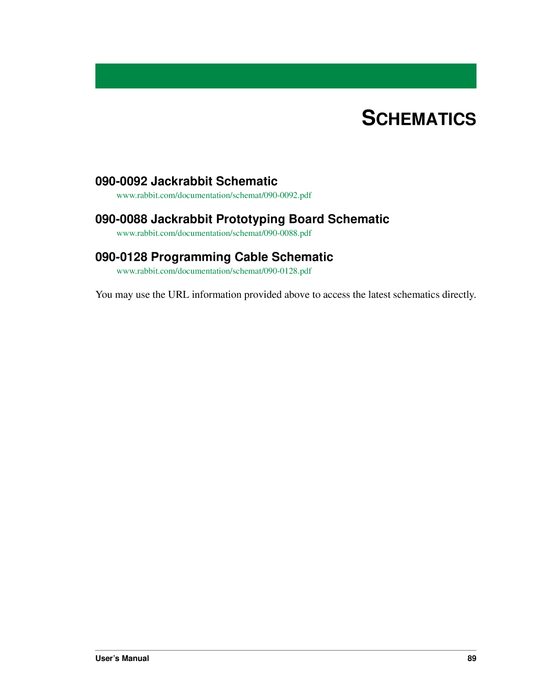 Digi BL1800 user manual Schematics 