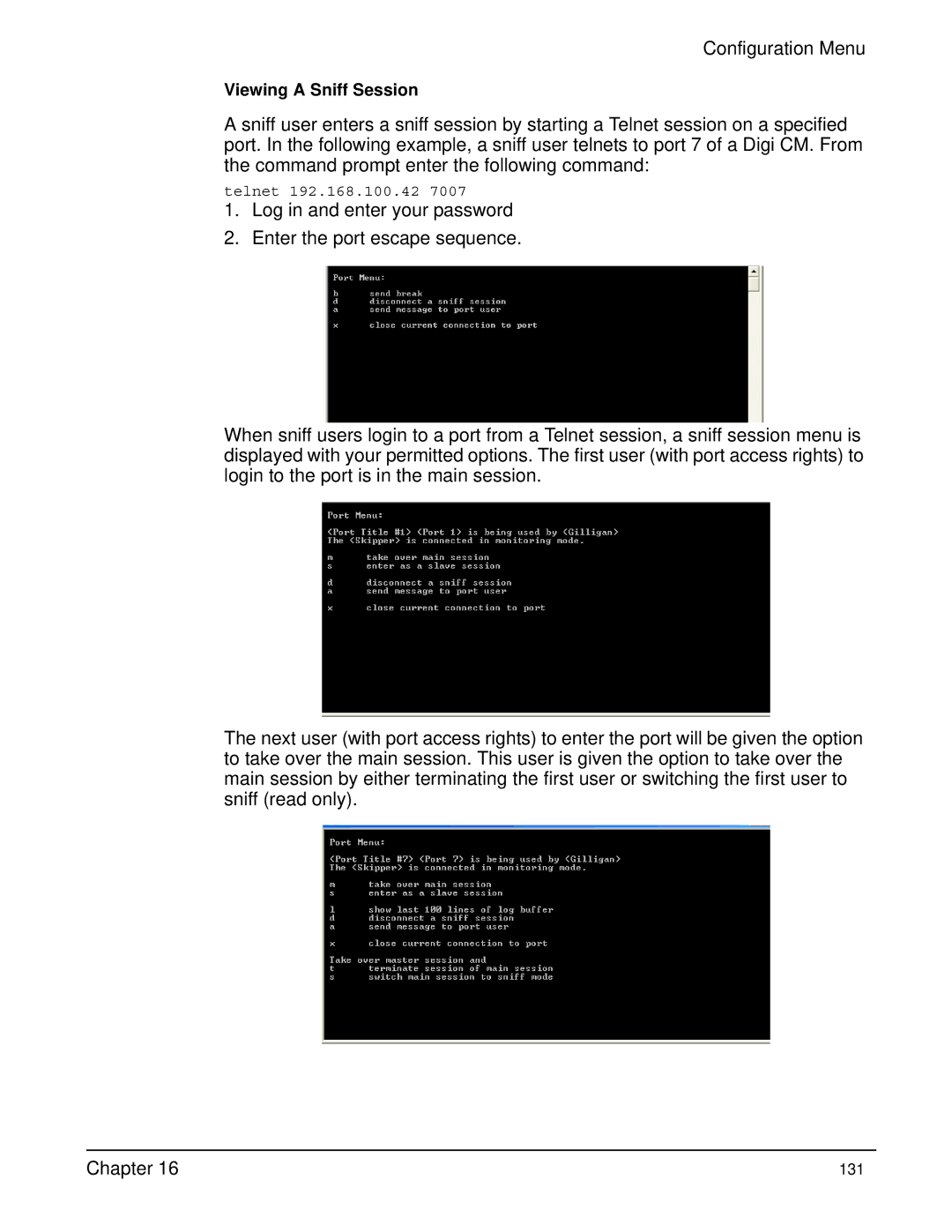 Digi Digi CM manual Viewing a Sniff Session 