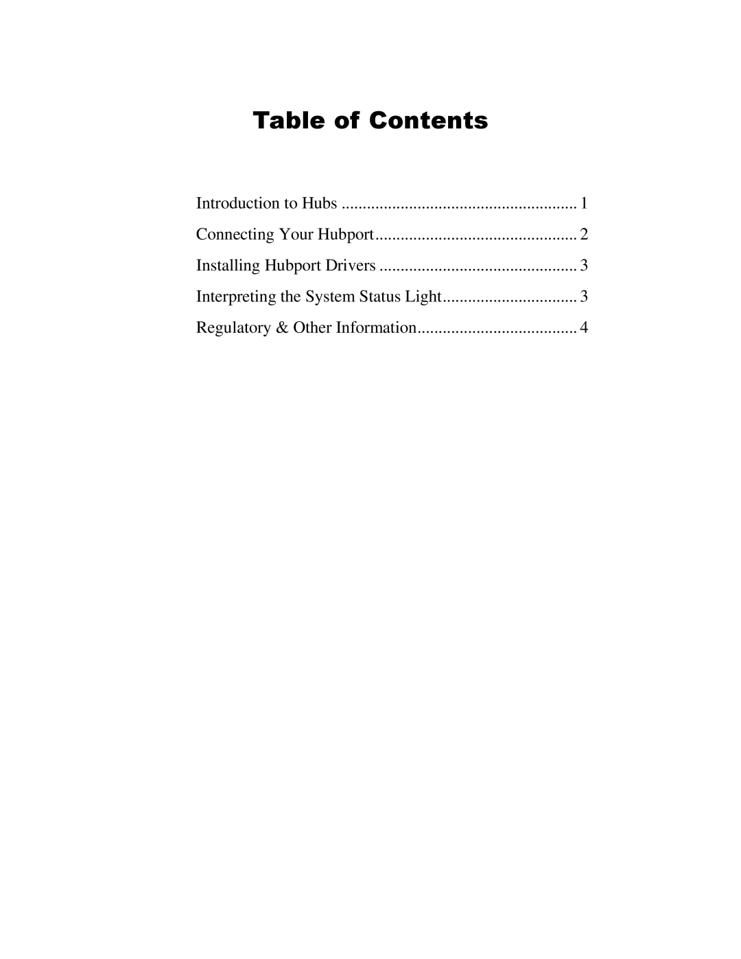 Digi Hubport/7c DC, Hubport/4c DC manual Table of Contents 